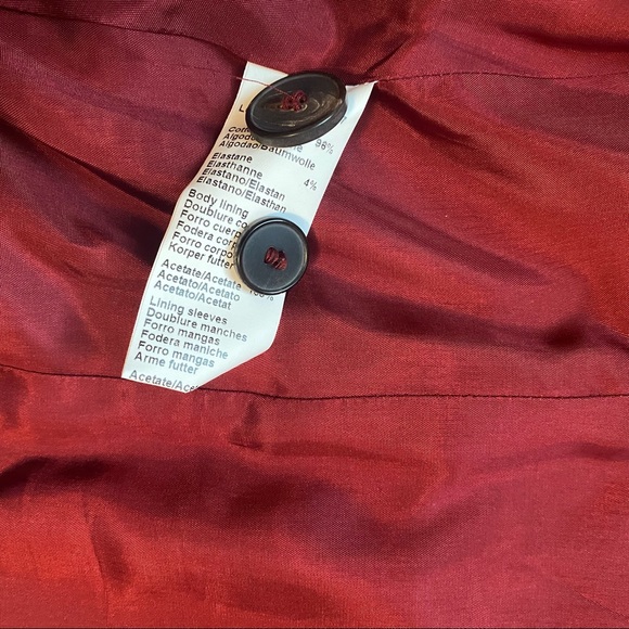 GERARD DAREL Vintage Suede Blazer in Burgundy, Size EU 40 - Picture 11 of 12